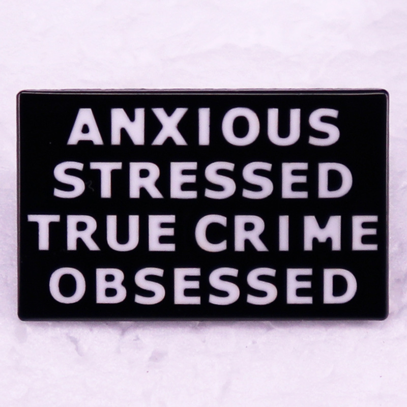 

anxious brooch Cute Anime Movies Games Hard Enamel Pins Collect Cartoon Brooch Backpack Hat Bag Collar Lapel Badges, As picture