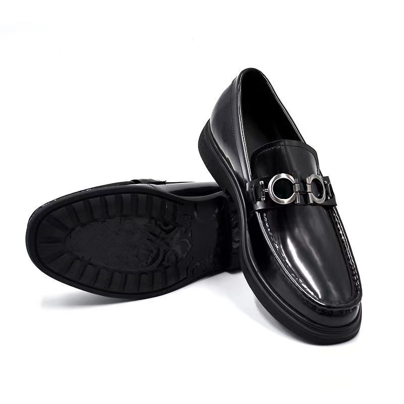 Dress Shoes Men Shoe Masculino Leather Genuine Elegant Black Suit Designer Men's Casual Office Loafers Dress