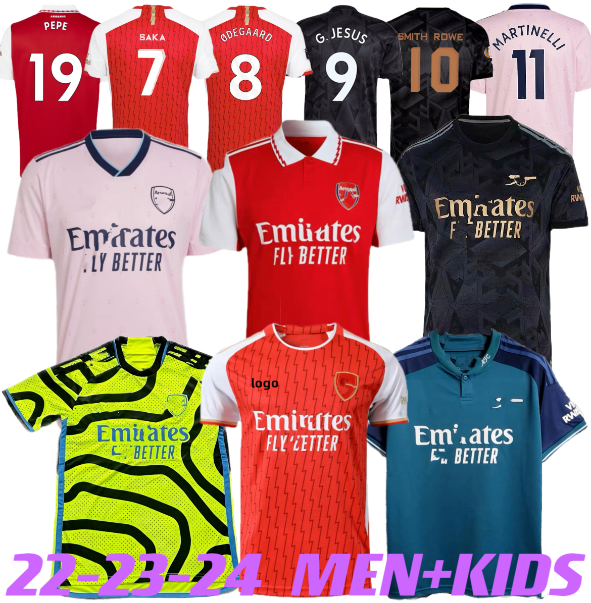 

Gunners 22 23 24 G.JESUS HAVERTZ Soccer jerseys 2023 ARsen THOMAS TROSSARD NKETIAH TIERNEY SMITH ROWE Shirt SALIBA ODEGAARD SAKA MARTINELLI Football kids kit Uniform, 23-24 3rd+kids