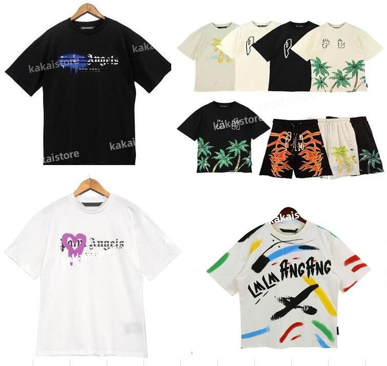 

Men' T shirts t Shirt Palms Palmangel City Designer Limited Inkjet Graffiti Letter Printing Men' Women' Sailboat Short-sleeved Casual -XL, Cust32423