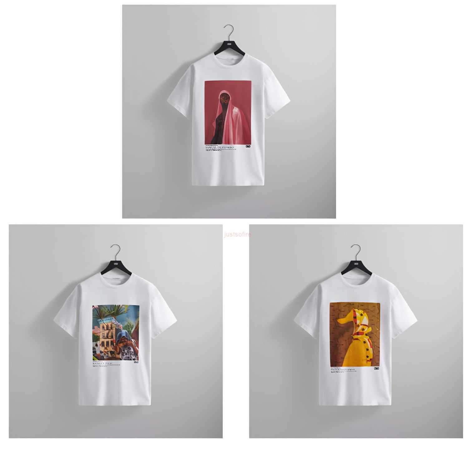 

Designer Fashion Clothing Tees Tshirts Special Edition Tee Cotton Breathable Couple Casual Culture Shirt of the Kith Gallery Collection Abstract cotton Streetwea, White 1 samuel olayombo