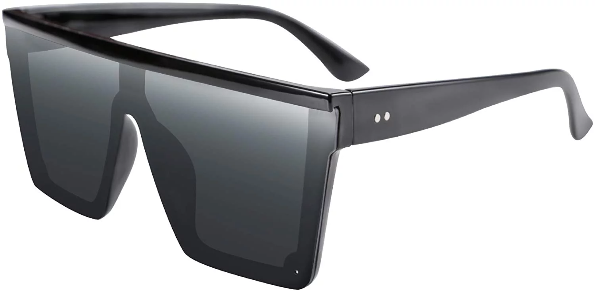 

Women Men Flat Top Shield Sunglasses Oversized Square Rimless Shades Fast Delivery