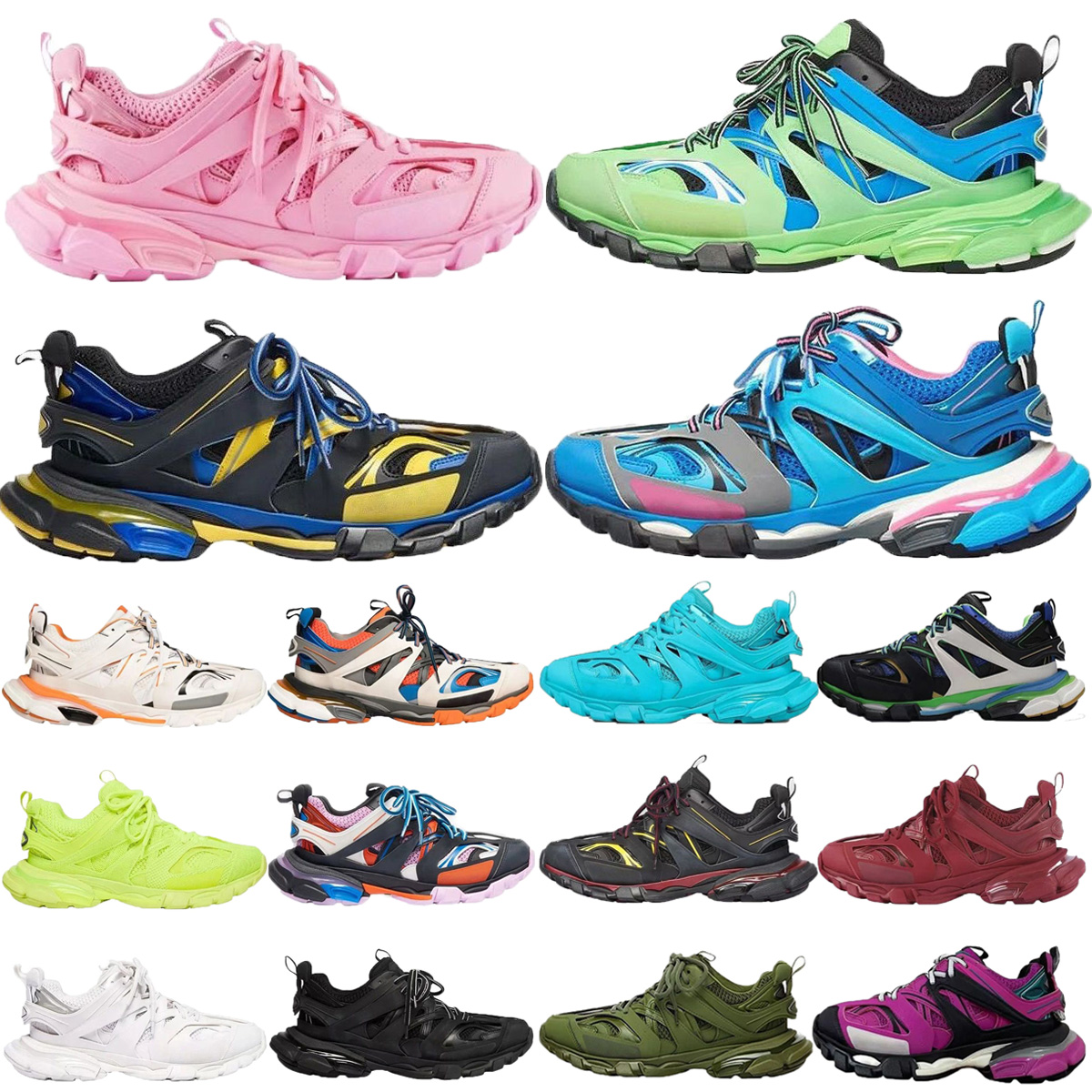 

fashion Designer Track Casual Shoes Platform Sneakers Vintage Triple Black White Beige Tracks Runners 3 3.0 Tess.s. Gomma Luxury Brand Trainers With Box, Color#27