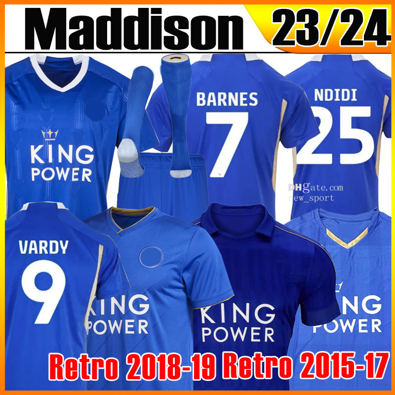 

23 24 LeiCesTer soccer jerseys VARDY MADDISON retro 2015-17 18 19 Barnes DAKA 2023 city TIELEMANS NDIDI men kids add socks full sets maillot de football shirts, Retro 2018-19 home