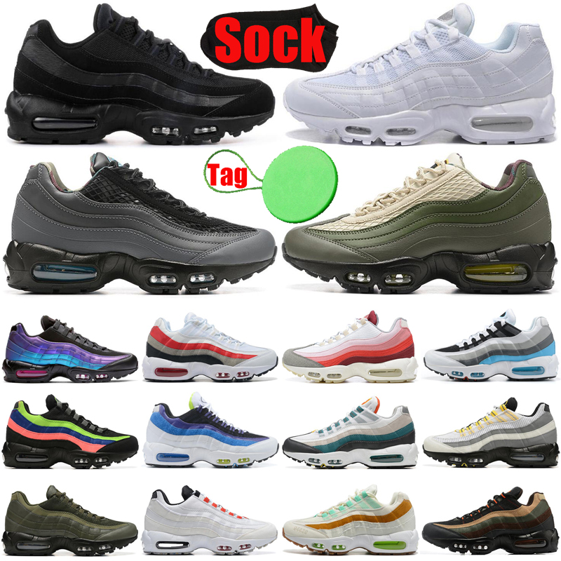 

95 95s mens running shoes Triple Black white University Blue Worldwide Throwback Future men trainers sports sneakers runners, #44