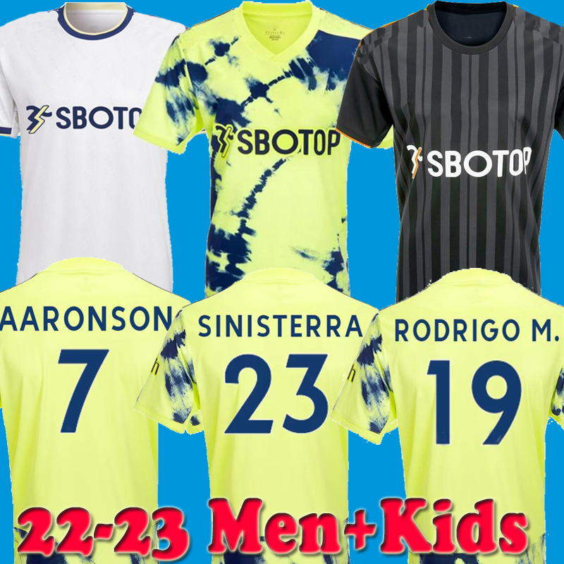

2023 2024 BAMFORD Leeds Soccer Jerseys Aaronson Gyabi Rodrigo  JAMES 22 23 24 Sinisterra Adams Kristensen Marc Roca HARRISON Men Kids Football Shirts SET, 23 24 home fans