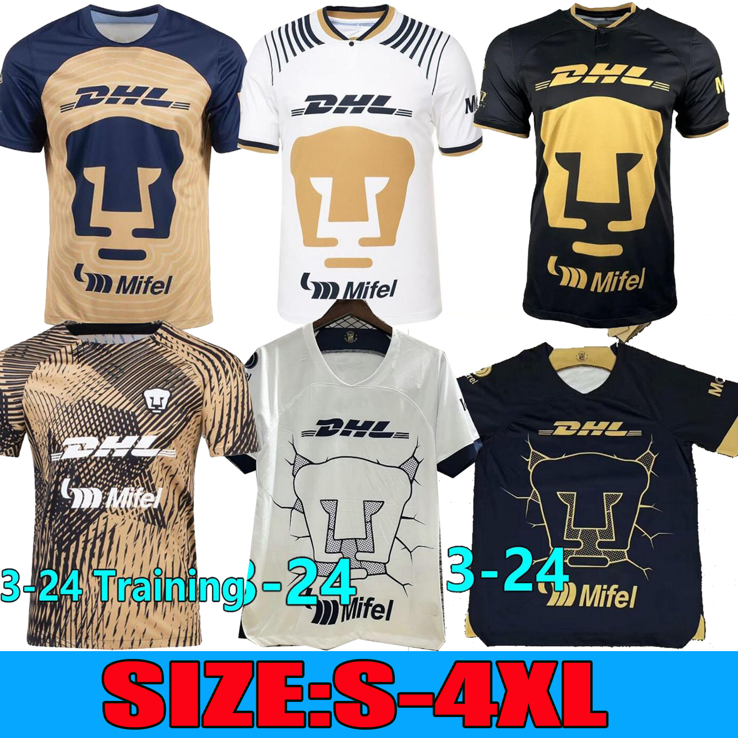 

UNAM soccer jerseys 23 24 Mexican Football Club UNAM fans player version lion O.ISLAS goalkeeper camiseta GK 2023 2024 men suit football shirts LIGA MX Cougar DHL, 22 23 third