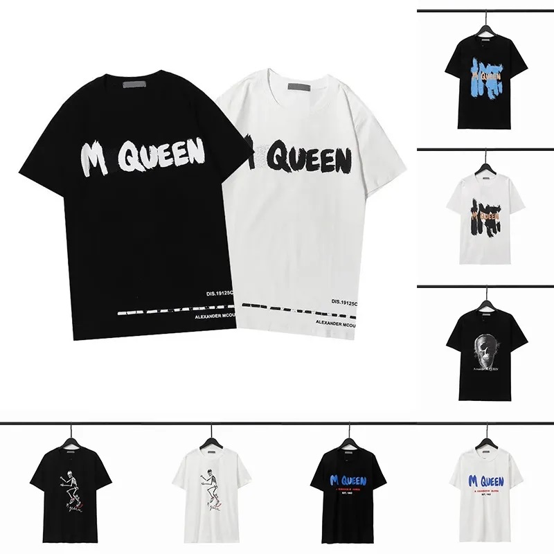 

Fashion Men's T-Shirts Summer Mens Mcqueen Tees Cotton Designers Short Sleeve Casual Shirts Hip Hop Streetwear T Shirt Graphic Tee Women Luxurys Clothing