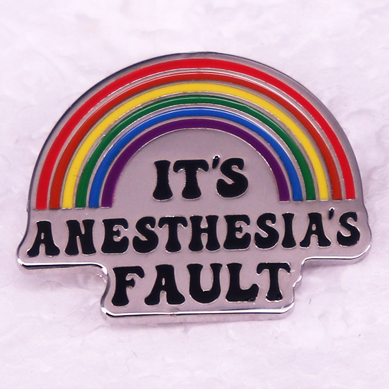 

fault brooch Cute Anime Movies Games Hard Enamel Pins Collect Cartoon Brooch Backpack Hat Bag Collar Lapel Badges, As picture