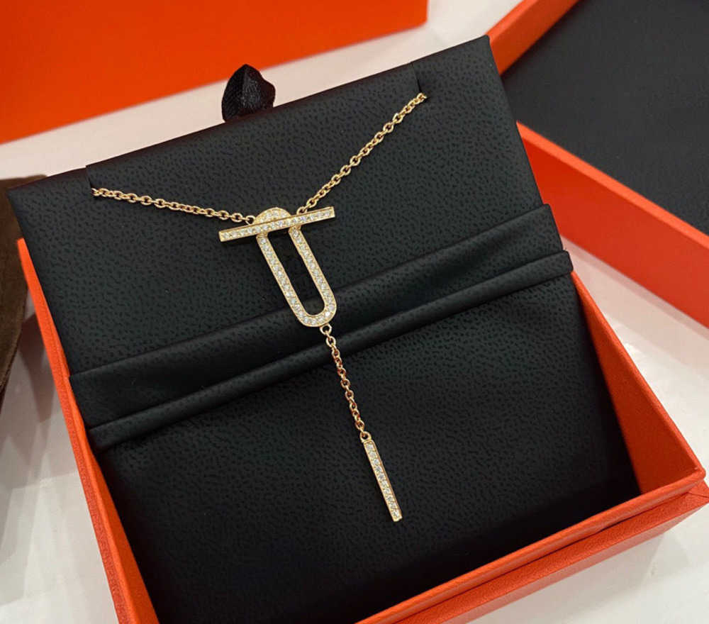 

Necklace Designer Jewelry Luxury wedding gift Platinum Rose gold diamond pendant necklaces and bracelet set long chain wholesale for women bulk