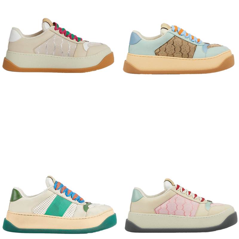 

Top Screener Womens Thick soled Sneakers Casual Shoes Fashion Designer High Dirty Shoes Color laces MAC90 Vintage Small Running Dirty Shoes