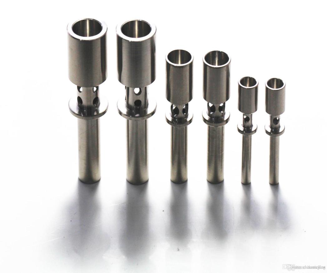 

Flux Titanium Nail With Air Holes Titanium Tips 10mm 14mm 18mm Male Joint GR2 Titanium Domeless Nail5854054