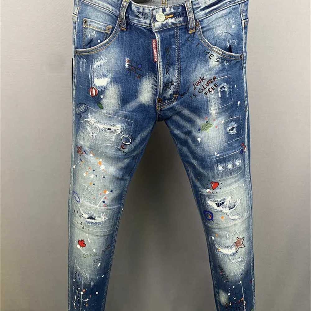 

Dsquare Jeans D2 2022 New Arrivals Mens Luxury Designer Denim Jeans Holes Trousers Coolguy Biker Pants Clothin Fbeiy22, 9806