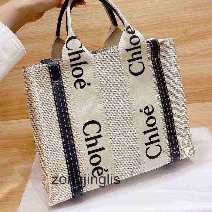 

Woody Tote Bag Designer Cloe Bags Handbag Small Book Selling Letter Printing Canvas Shopping Large Capacity Japanese Tote Single Sho WDNQ