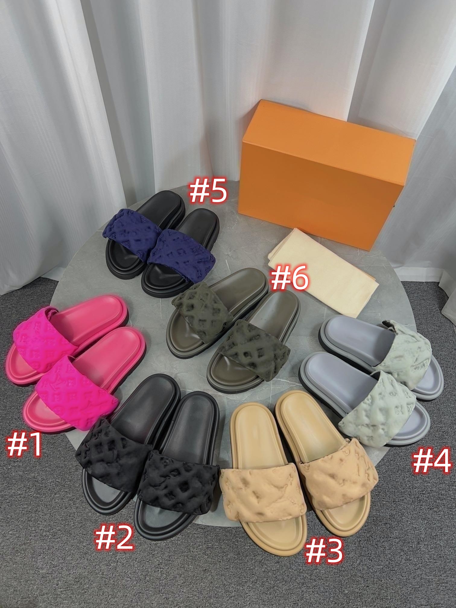 

Pool Pillow Mules Women Sandals Summer Sandal Flat Comfort Mules Padded Front Strap Slippers Fashionable Easy-to-wear Style Women Slides Shoes, #2