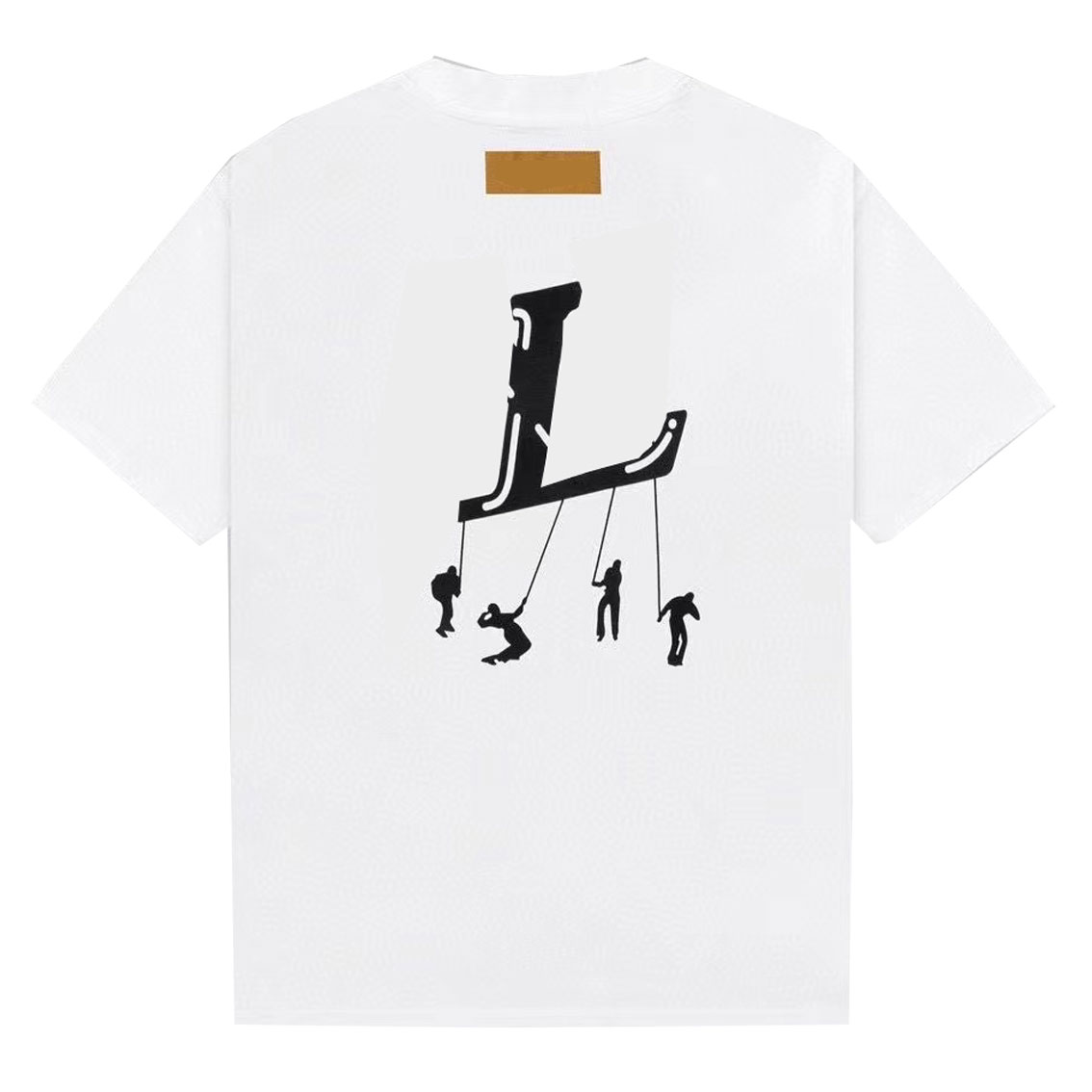 

LL Luxury Men's Fashion Designer T-shirt Printed Short Sleeve Top Hip Hop Clothing Asian Size M-XXXXXX L, Black