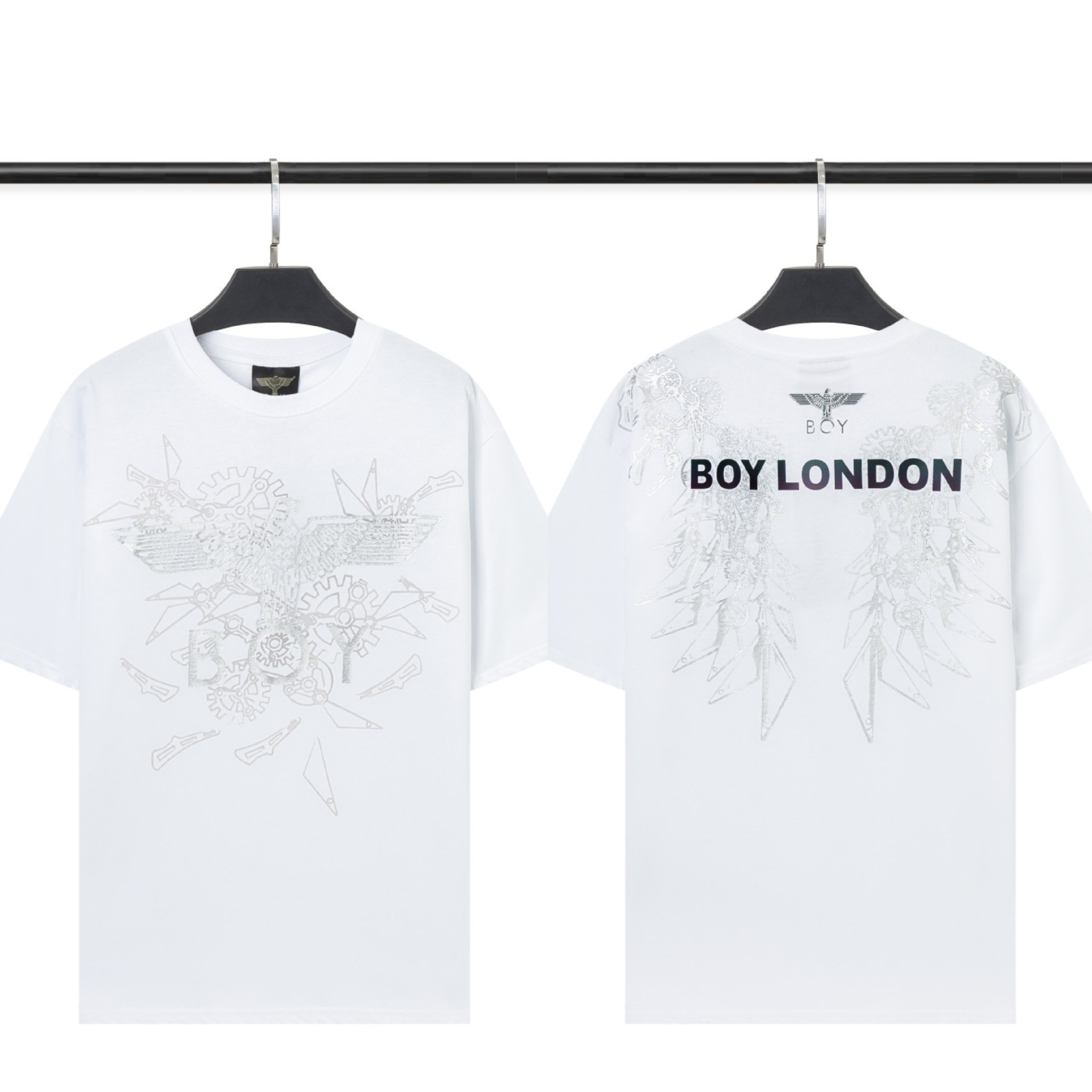 Heavy Industry 2023 New Boy Short Sleeve Fashion Brand Men and Women with The Same Summer New Hot Gear Eagle T-shirt Triple Process Stack Leisure-image-882410312