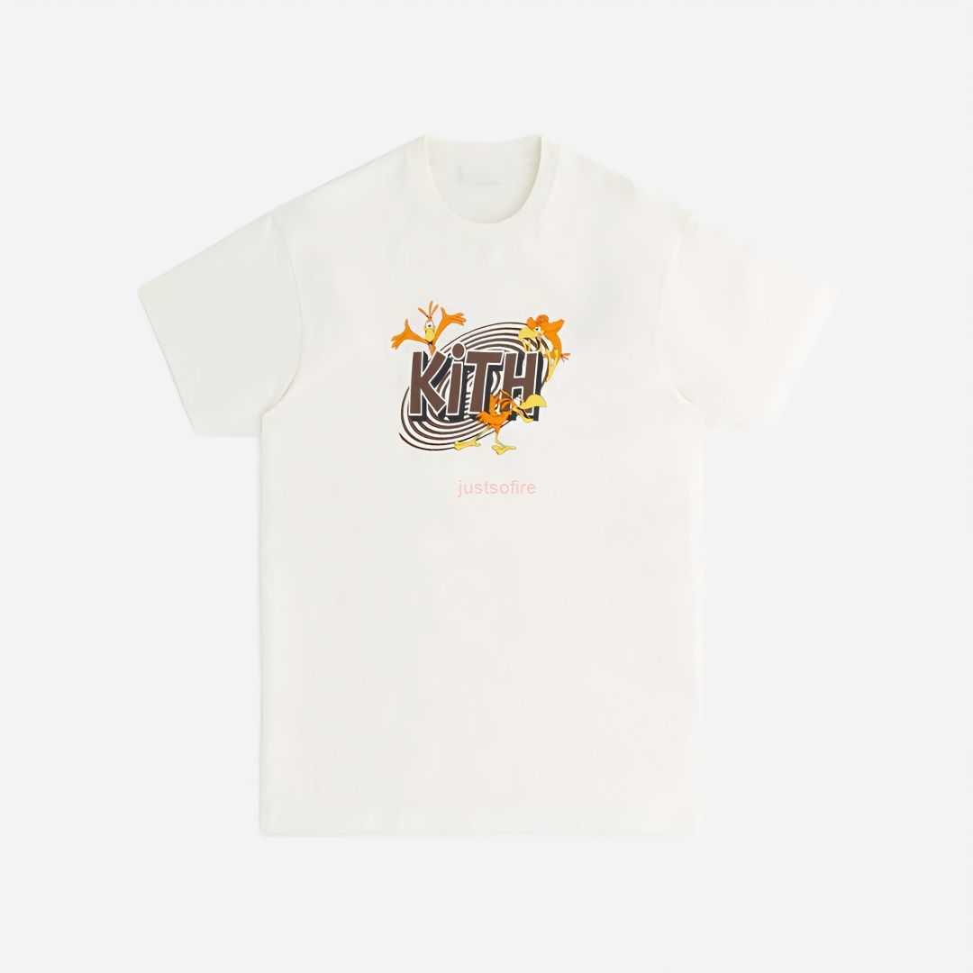 

Designer Fashion Clothing Tees Tshirts Kith Cocoa Puffs Cocoa Puffs Collection Couple Cotton Casual T-shirt cotton Streetwear Sportswear Tops Rock Hip hop T-Shirts, White 1 front and back printed style