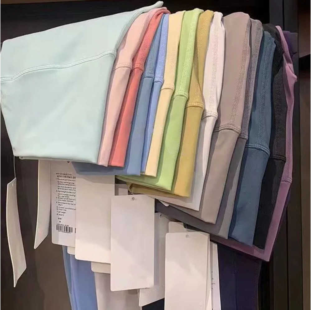 

LU Solid Biker Shorts High Waist Sporting Yoga Gym lu-lu Fitness Push Up Tight Breathable Stretchy Workout Active Wear lululemens, Light green