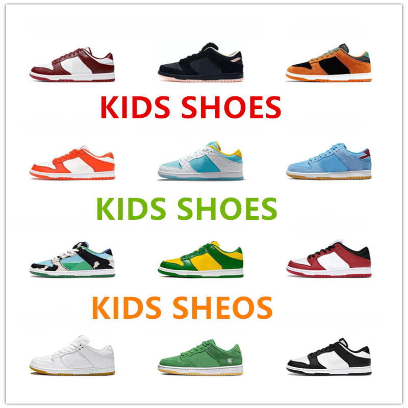 

Designer shOes for Kids Boys Girls Baby shoes low Panda White Black Grey Fog UNC Chunky Green Glow Pink dunks Strange Love GAI Cliver Kentucky Sneakers, #33