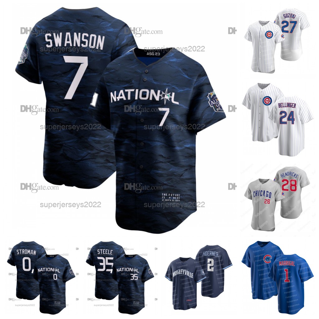 

7 Dansby Swanson Cubs All-star Jerseys Marcus Stroman Justin Steele Nico Hoerner Cody Bellinger Mike Tauchman Seiya Suzuki Ian Happ Patrick Wisdom Kyle Hendricks, White flex base