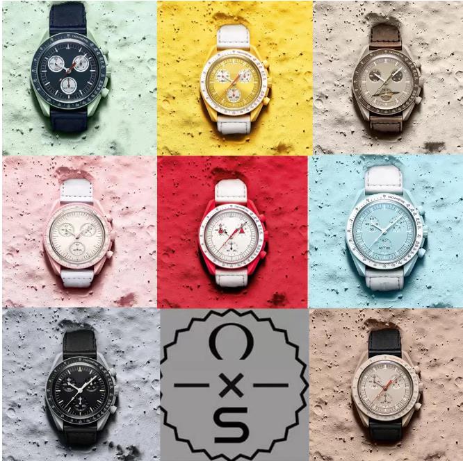 

Hot 2023 Bioceramic Planet Moon Men's Watches Full Function Quarz Chronograph designer Watch Mission To Mercury 42mm Luxury Couples Watch Women's luminous Gift, Earth