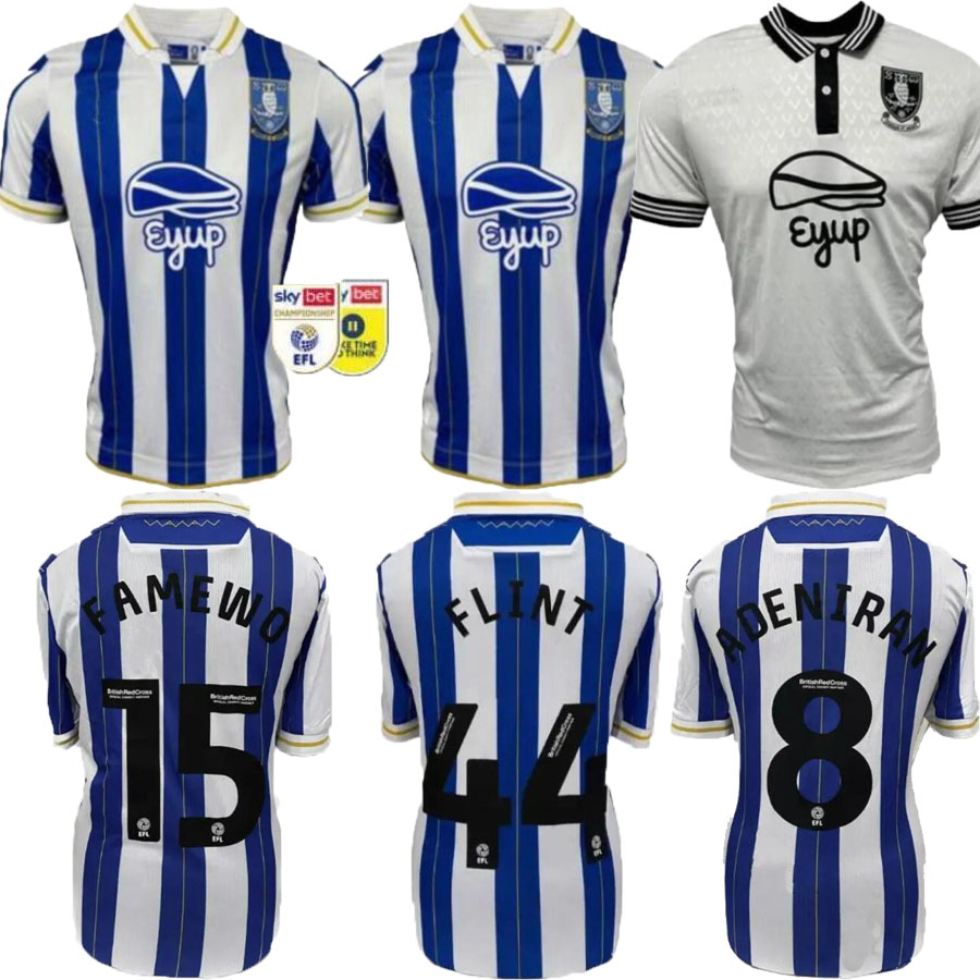 

23/24 Sheffield Wednesday soccer jerseys 2023 Will Vaulks Callum Paterson Michael Smith Tyreeq 2024 Bakinson Mallik Wilks kids kit football shirts, Blue