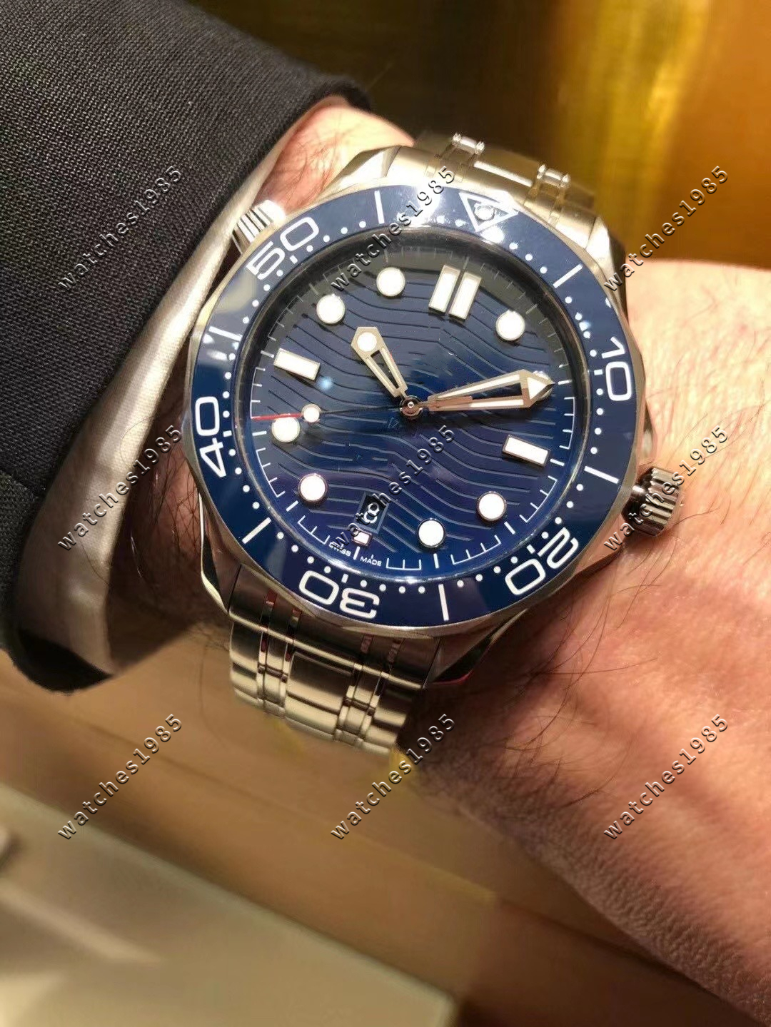 New watch Ceramic Bezel Rologio Blue 42MM Men Mens Watches Automatic Mechanical Movement Luxurys Watch 300M Wristwatches-image-799968713