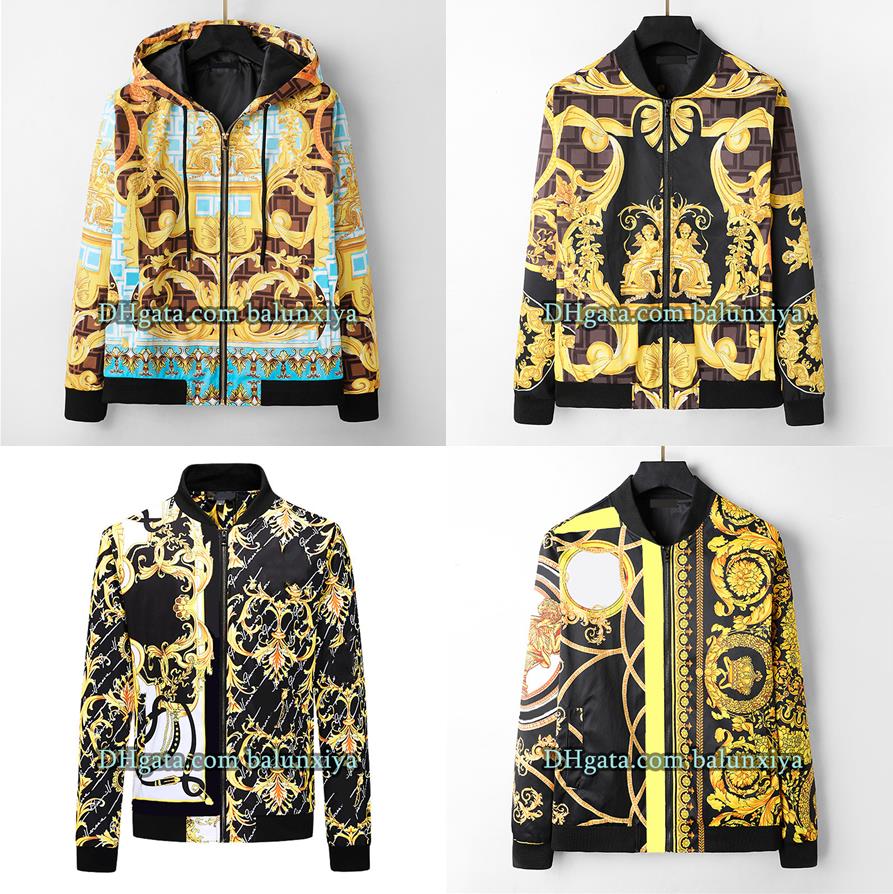 

Men jackets bomber jacket Autumn Fashion design coats Striped plaid decoration Outerwear Hooded men overcoat zipper jacket Casual outdoor top down jacket, V8-red