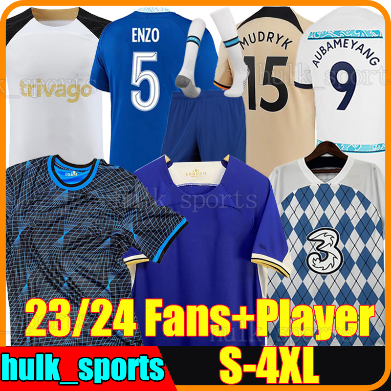 

4XL CFC Soccer Jerseys 22/23/24 ENZO NKUNKU AUBA MUDRYK Joao Felix STERLING Cucurella PULISIC MOUNT Chukwuemeka FOFANA men kids Kits sock set 2023 football shirt, 23-24 new