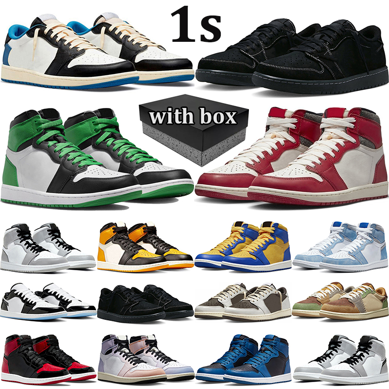 

1s basketball shoes for men women 1 retro White Cement Skyline LOST And FOUND University Blue Reverse Mocha Concord mens trainer sports sneakers, # 1
