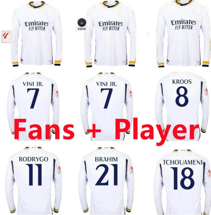 

Player version VALVERDE ALABA soccer jerseys 23 24 LONG SLEEVE Tchouameni RODRGO football shirt CAMAVINGA ASENSIO MODRIC BELLINGHAM 2023 2024 VINI JR real madrids