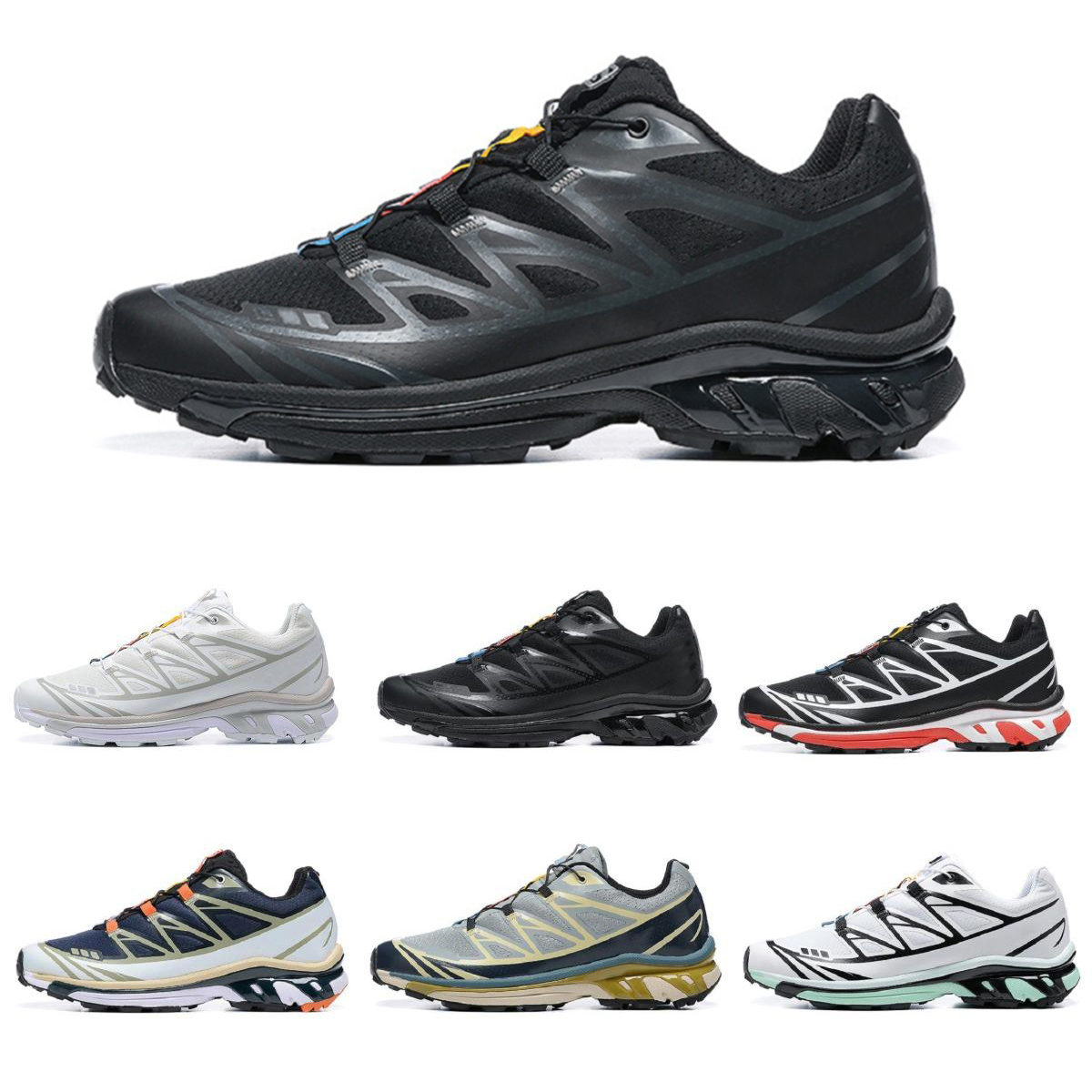 

Salomon XT-6 Running Shoes LAB Sneaker Triple Whte Black Stars Collide Hiking Shoe Outdoor Runners Trainers Sports Sneakers 36-45, Color#1
