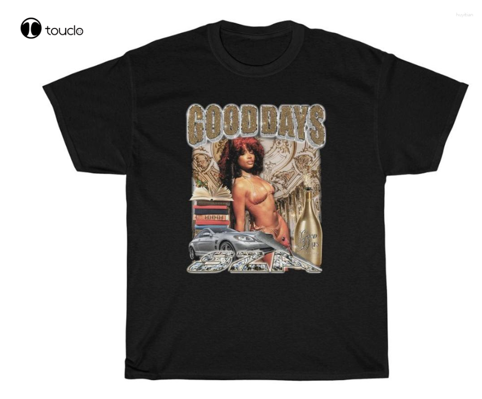 

Women's T Shirts Sza - Good Days Shirt Gift For Rap Lovers Unisex American Singer S-5Xl Cotton Tee, Sky blue