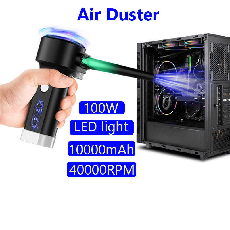 Vacuum Cleaners Handheld Air Duster For Computer Keyboard Compressed Air Cans USB Electric Cordless PC Car Cleaner Wireless Air Blower-image-882916026