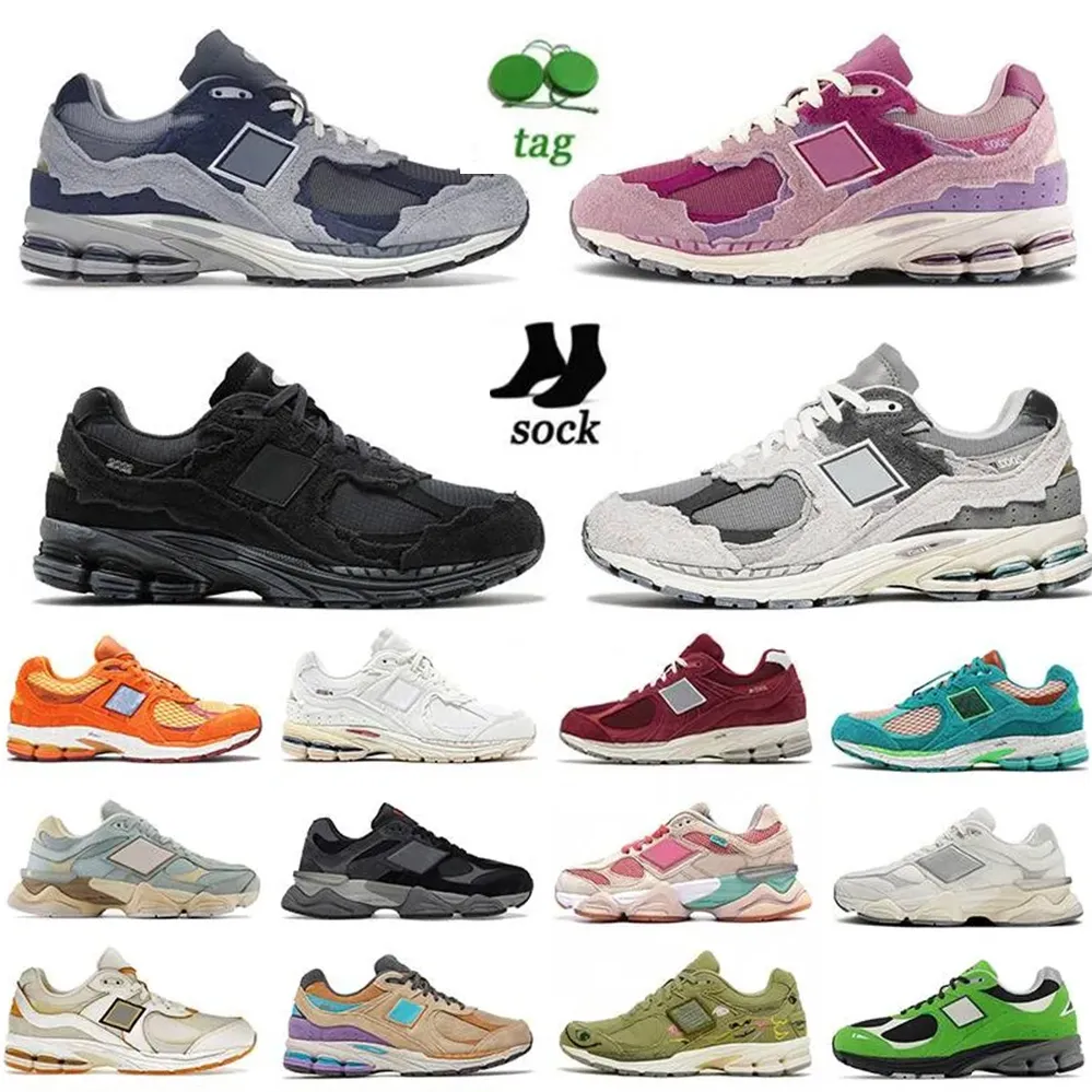 

Women Mens 9060 2002R Athletic Luxury Casual Shoes OG Triple S White Black Protection Pink Pack Rain Cloud Phantom Sea Salt Sail Designer Ma, #7