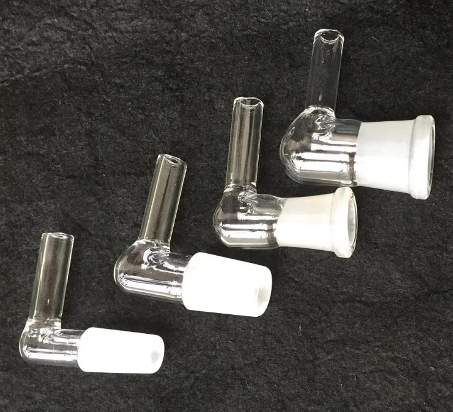 

Glass Vapor Whip Adapter 14mm 19mm Male or Female 90 Degree Large Hose Vaporizer Glass Elbow Adapter