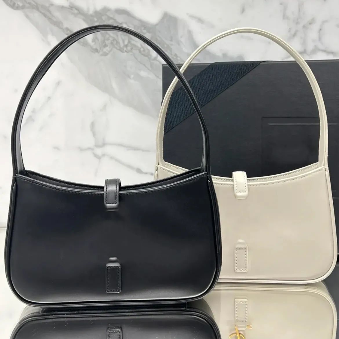 

Luxury handbag underarm hobo designer shoulder bag quilted leather high quality womens handbags crocodile purses loulou LE5A7 saddle bag, 2-6