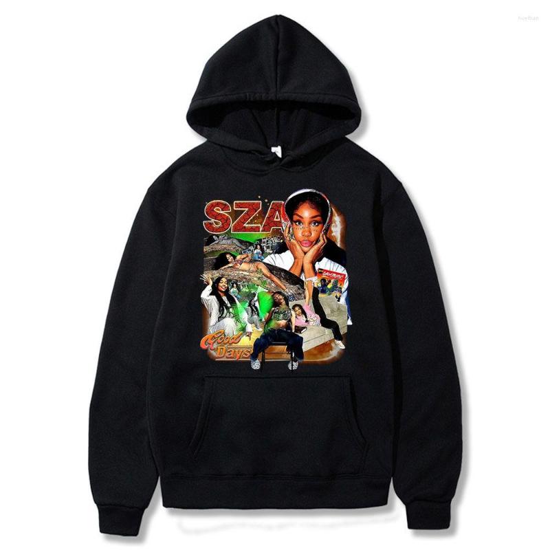 

Men's Hoodies SZA Good Days Graphics Hip Hop Rapper 90s Vintage Sweatshirts Summer Men Women Black Oversized Hoodie Streetwear