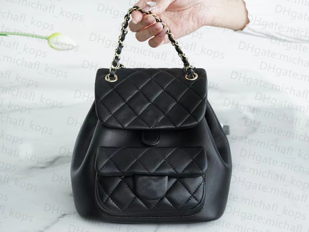 10A 1:1 Mirror Quality Top Class Duma Chain Backpack Leather Sheepskin Rhombic Bag Women Classic Flip Bag Designer Bag Luxury Oblique Straddle Shoul
