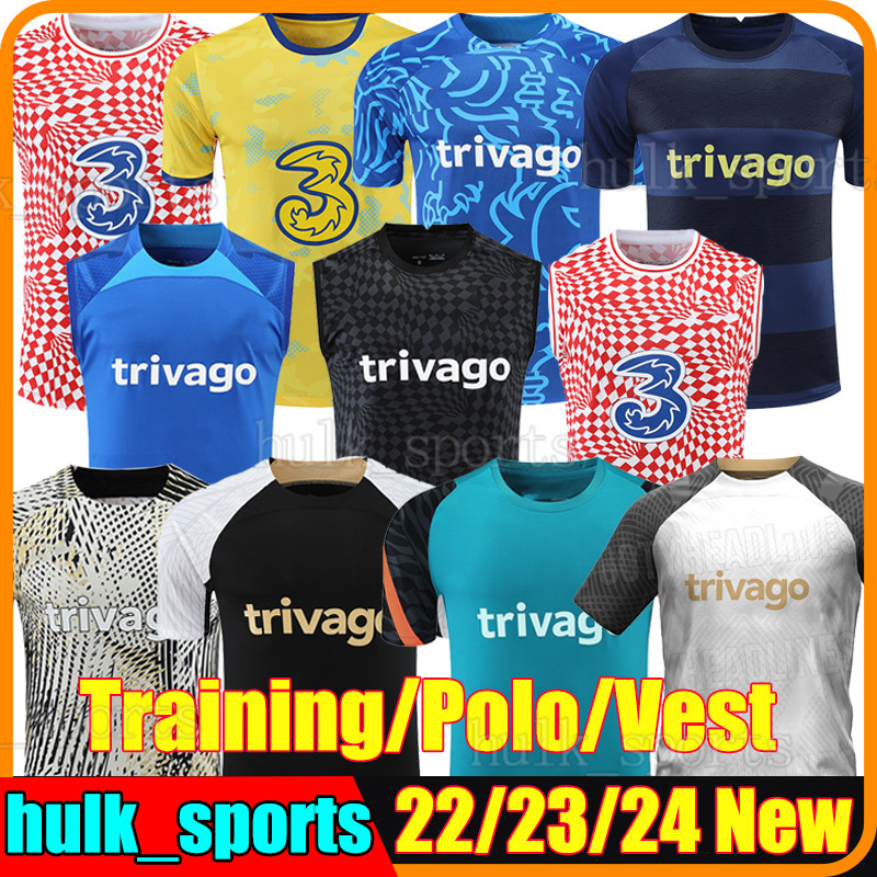 

22/23/24 CFC Soccer Jerseys ENZO NKUNKU Sterling POLO Training Vest 2023 AUBA MUDRYK Joao Felix PULISIC ZIYECH CHILWELL MOUNTCHUKWUEMEKA football shirts, Cfc 22-23 training