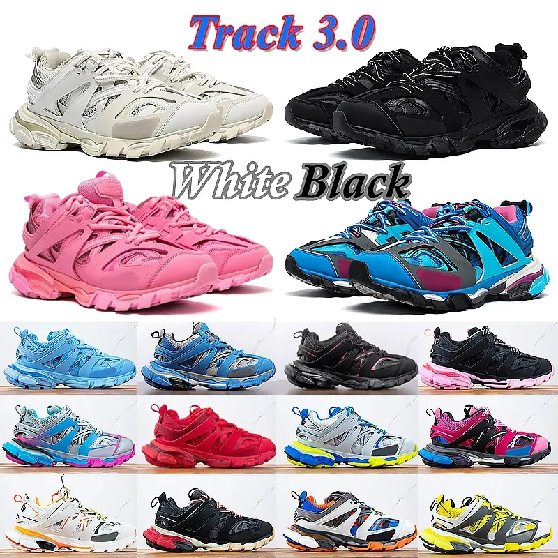 

2023 Luxury Men Women Casual Shoes Designer Track 3 3.0 Triple white black Sneakers Tess.s. leather Trainer Nylon Printed Platform balencaig