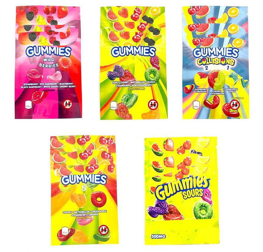 

gummies plastic packaging bag 420 edible package 500mg gummy candy edibles pouch
