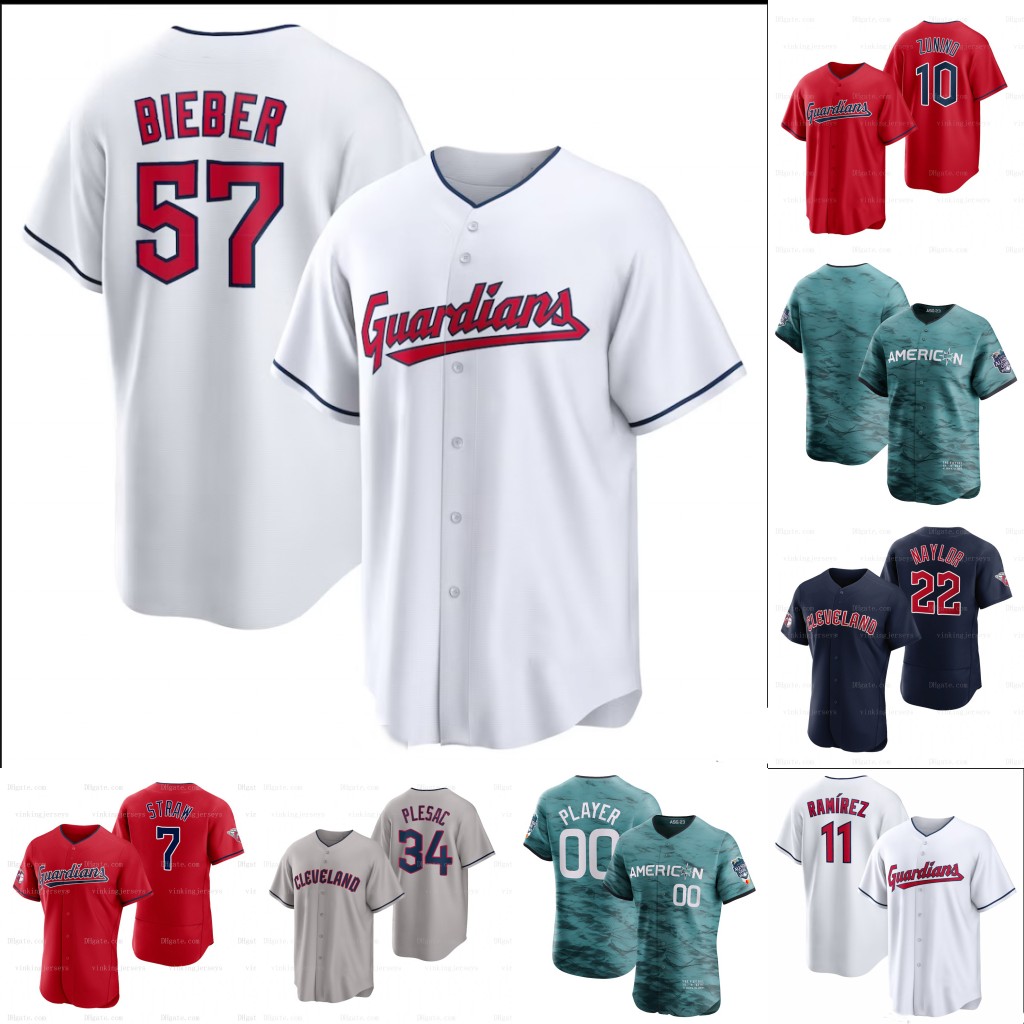 

Josh Bell Guardians jersey Steven Kwan Cal Quantrill Jose Ramirez Andres Gimenez Oscar Gonzalez Luis Durango Will Brennan Gabriel Arias Zach Plesac Mike Zunino, White