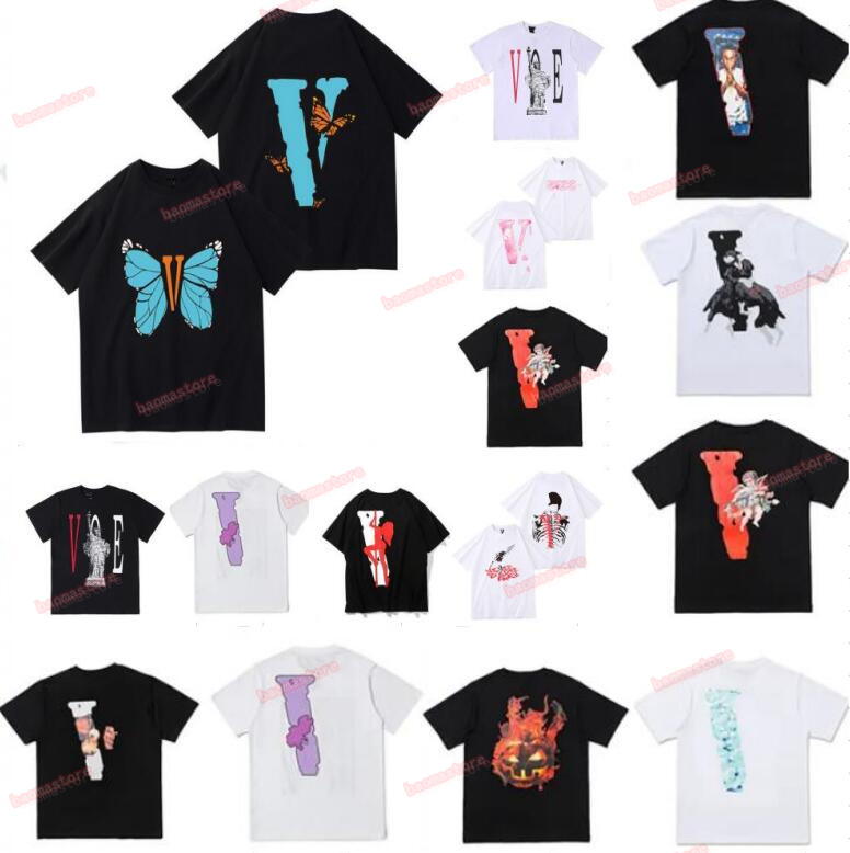 

Newest Mens Womens Designers t Shirts Loose Tees Fashion Brands Tops Man s Casual Vlones Shirt Luxurys Clothing Polos Shorts Sleeve Clothes White Blue Pink, A111