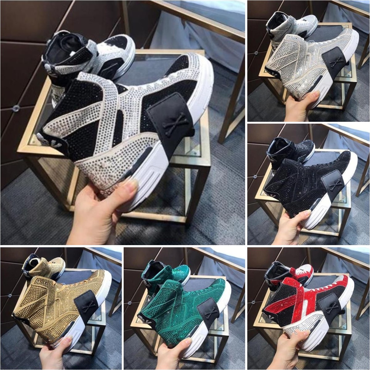 

The highest quality Men shoes pp Mixed color high-cut lace-up Style12 Race Runner plein casual sneakers shoes adasdawsasdaas Size 38-46, Color18