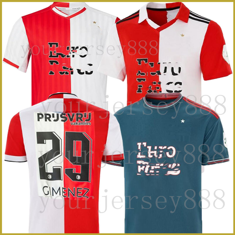 

Feyenoords KOKCU Gimenez Danilo 22 23 24 Soccer Jerseys Home away Third TRAUNER 22 2023 men kids football shirt, 22/23 away