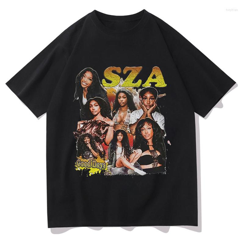 

Men's T Shirts Good Days Sza Shirt T-shirt Streetwear Vintage 90s Rap Hip Hop Fashion Design Casual Top Hipster Men Clothes, Bk-sza16