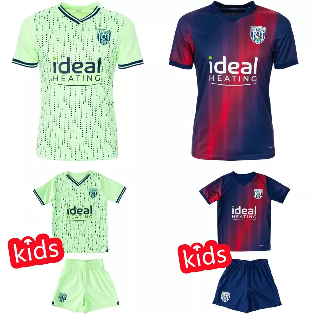 

23/24 WEST Soccer Jerseys LIVERMORE DIANG BRUNT Albion football shirt 2023 24 Home Away Robson-Kanu PHILLIPS Men Kids kit sets uniforms, Man3