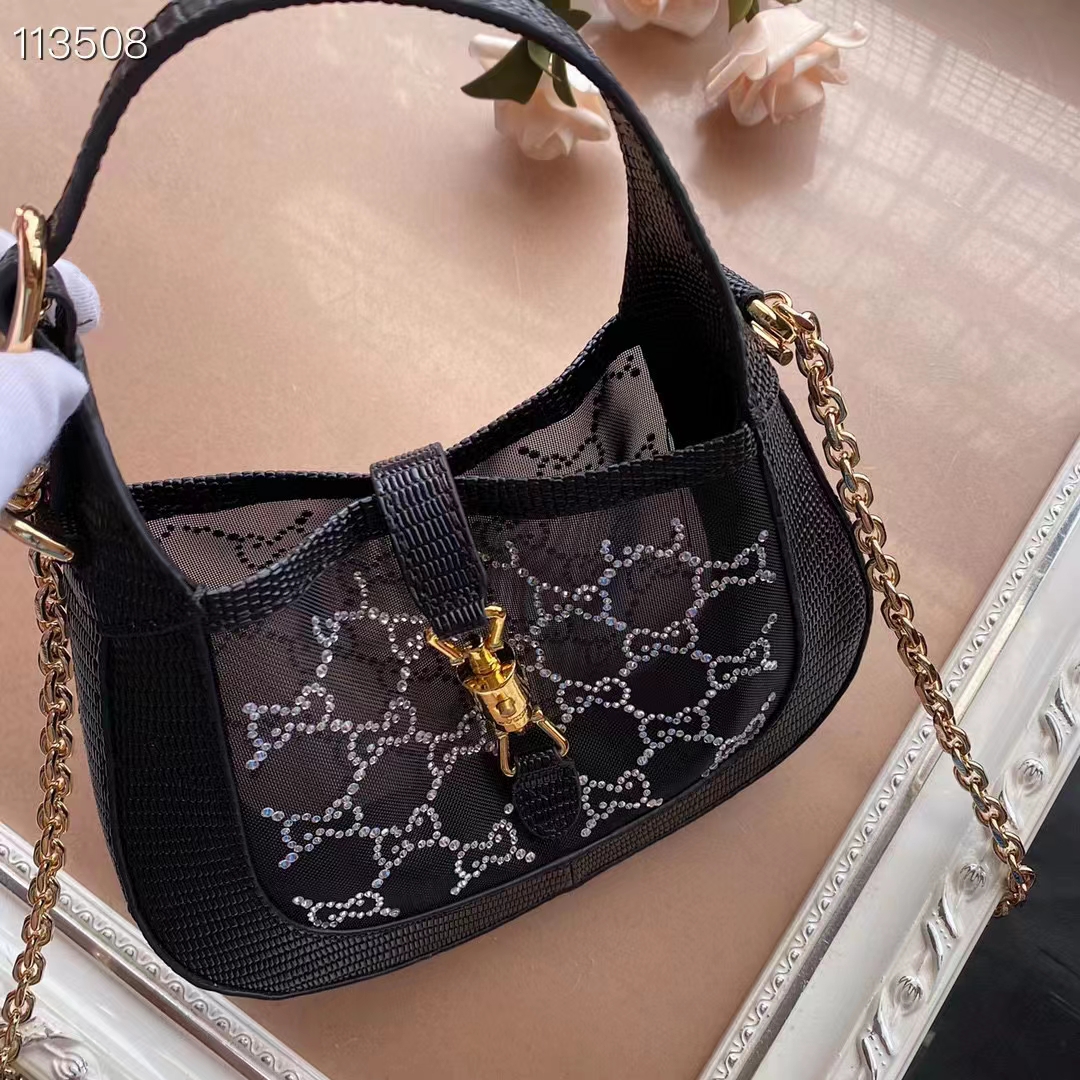 

Designer luxury Shoulder bag handbag Hobo Quality shiny Cleo underarm shopping Women Diamonds Handbags crossbody Tote Purse Genuine Leather calfskin wallet purse, Black